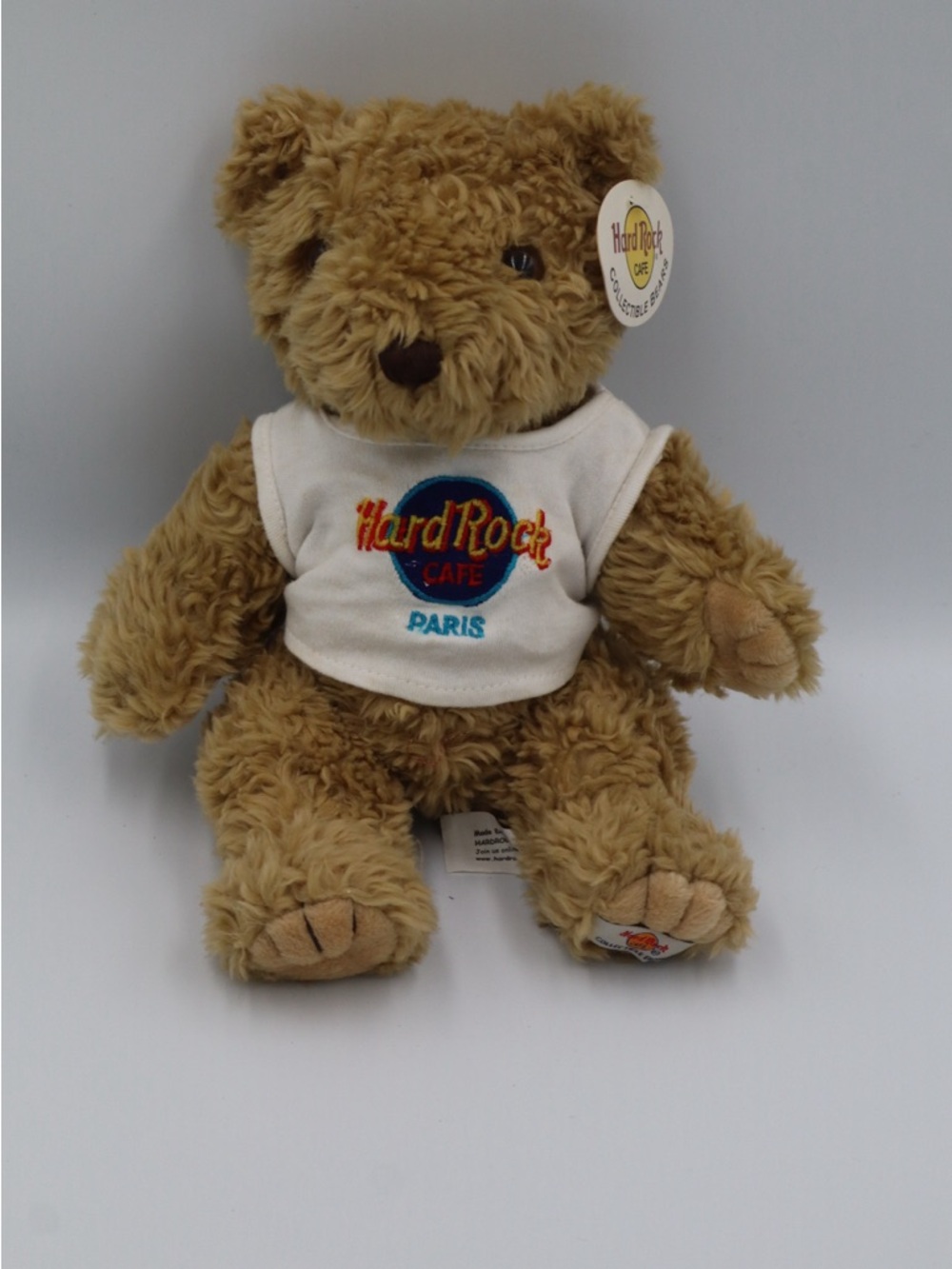 Hard Rock Cafe Collectible Bear Paris with White Logo Tee